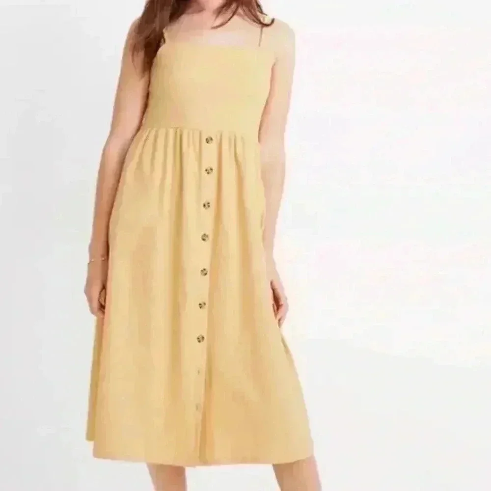 madewell gold dress | Dresses | Madewell Button Down Cami 936